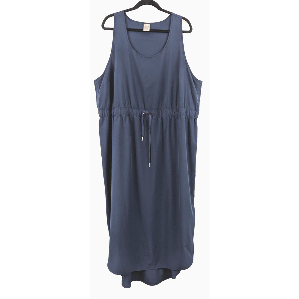 Calia by Carrie Underwood sz 2X Maxi length Dress sleeveless tank blue 2663